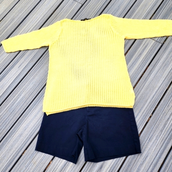 L Yellow Crotched loose knit sweater - Picture 12 of 12